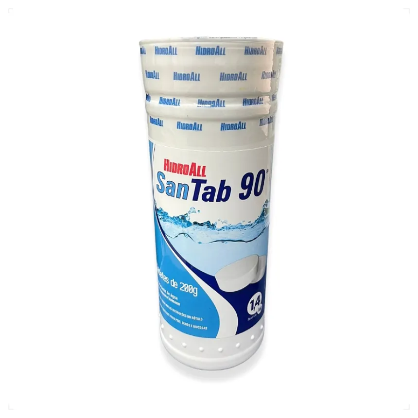Cloro Consumo Humano San Tab 90 - Pote 1,4kg ( 7 Tabletes De 200 Gramas) Hidroall