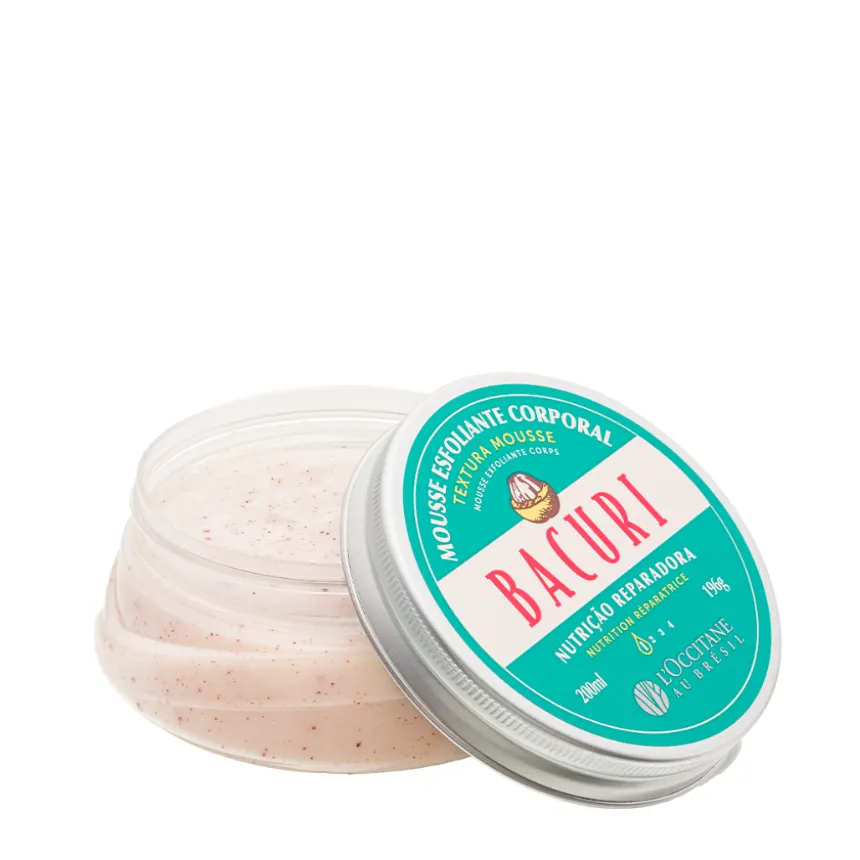 Mousse esfoliante corporal bacuri 200ml loccitane