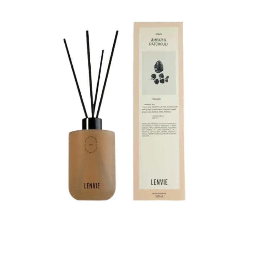 Difusor de perfume âmbar patchouli 220ml lenvie