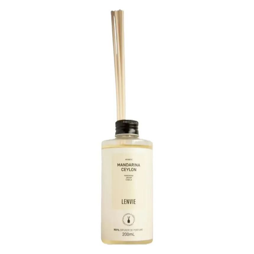 Refil Difusor De Ambiente Mandarina Ceylon 200ml Lenvie