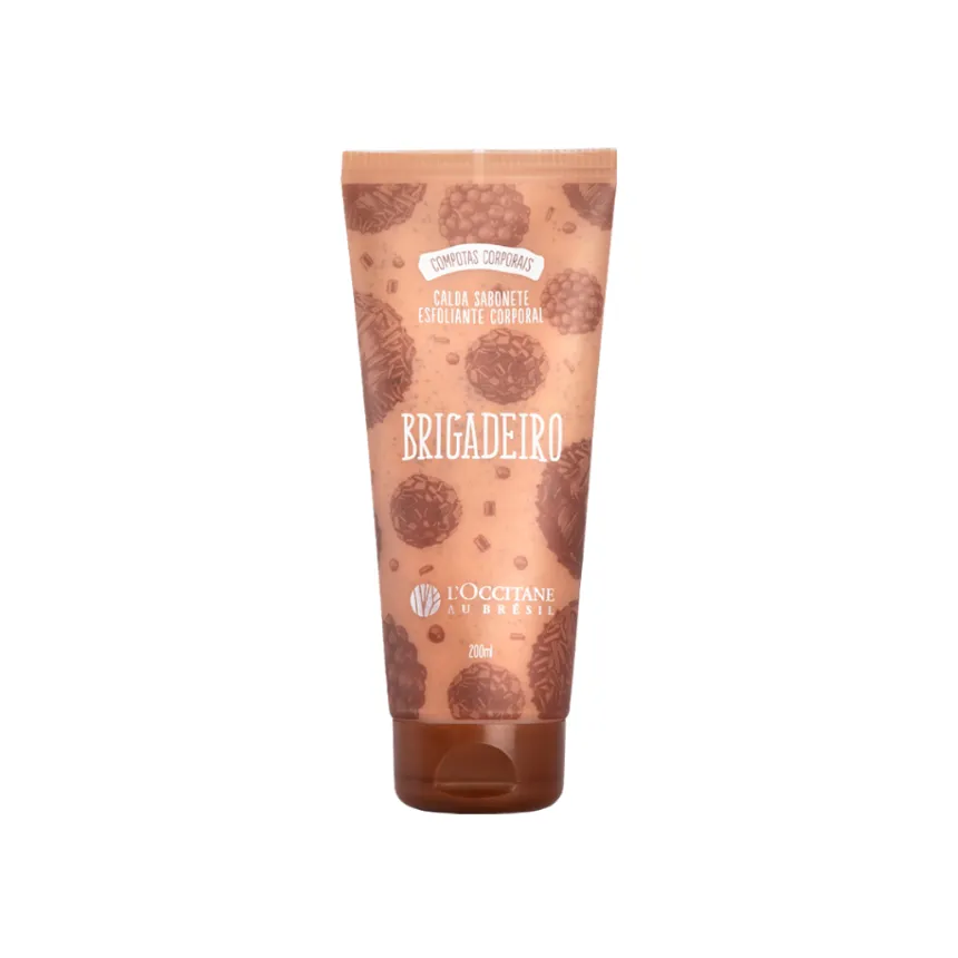 Calda sabonete esfoliante corporal brigadeiro 200ml loccitane