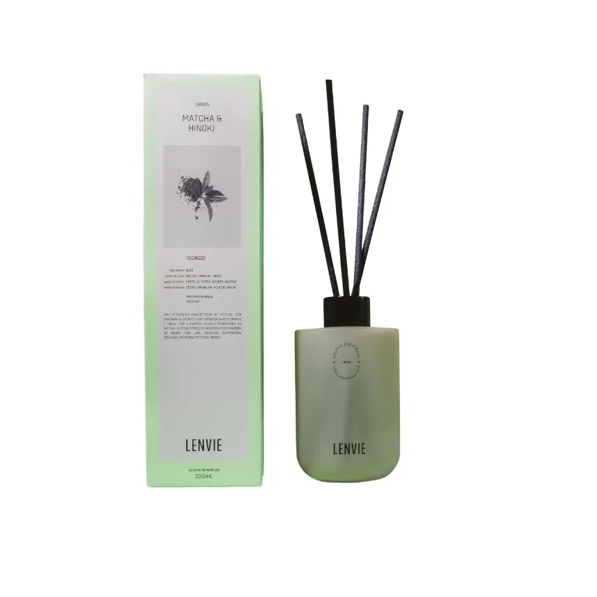 Difusor de perfume matcha e hinoki 220ml lenvie
