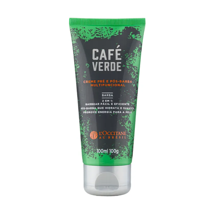 Creme pré e pós-barba multifuncional café verde 100ml loccitane