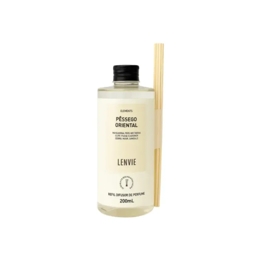 Refil Difusor De Ambiente Pêssego Oriental 200ml Lenvie