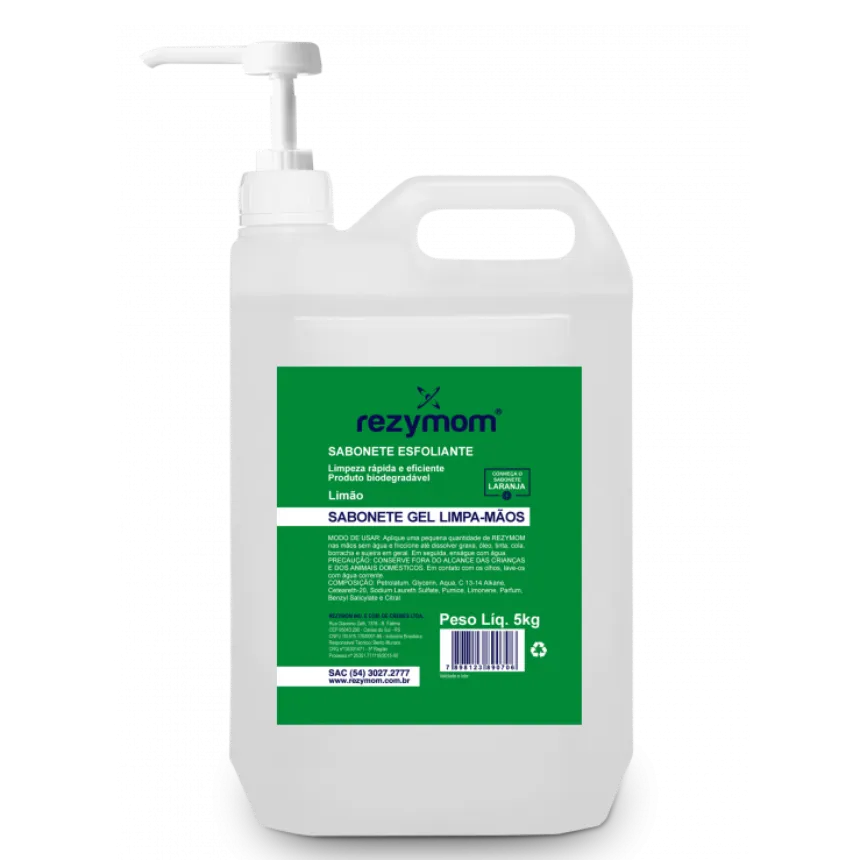 Gel esfoliante limao 5kg rezymom - com valvula