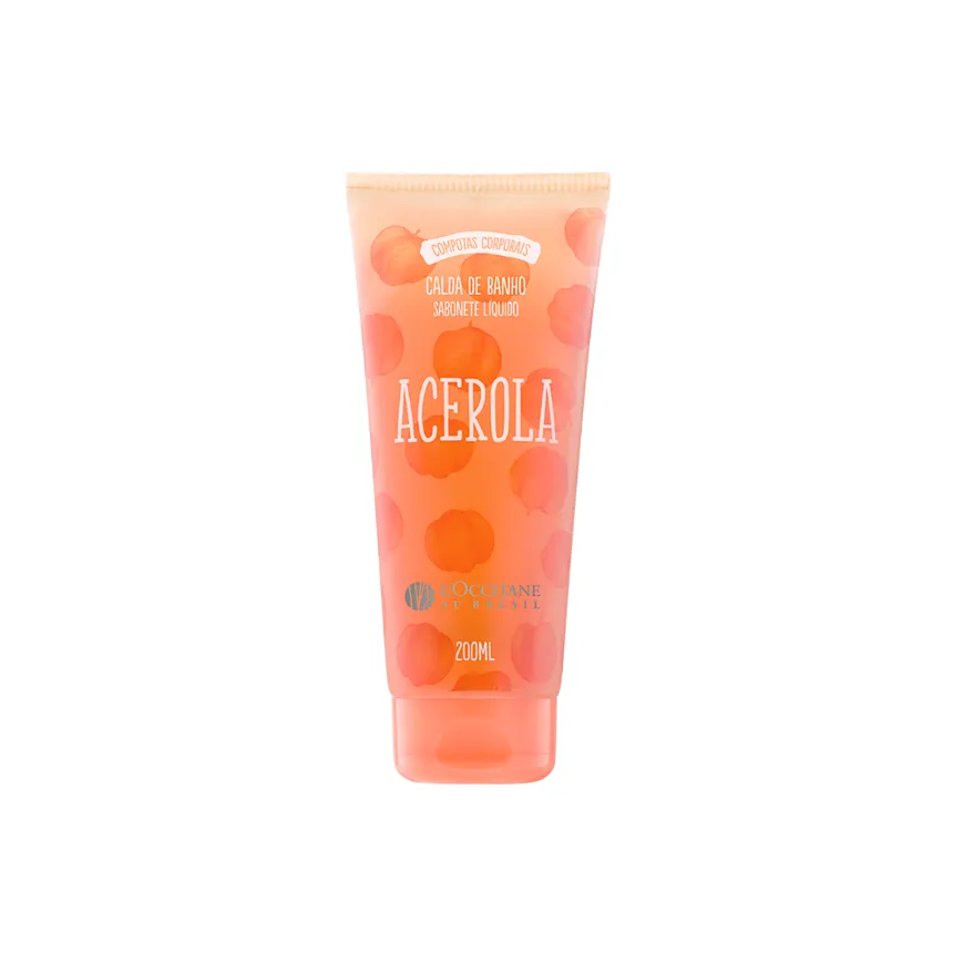 Calda de banho sabonete liquido acerola 200ml loccitane