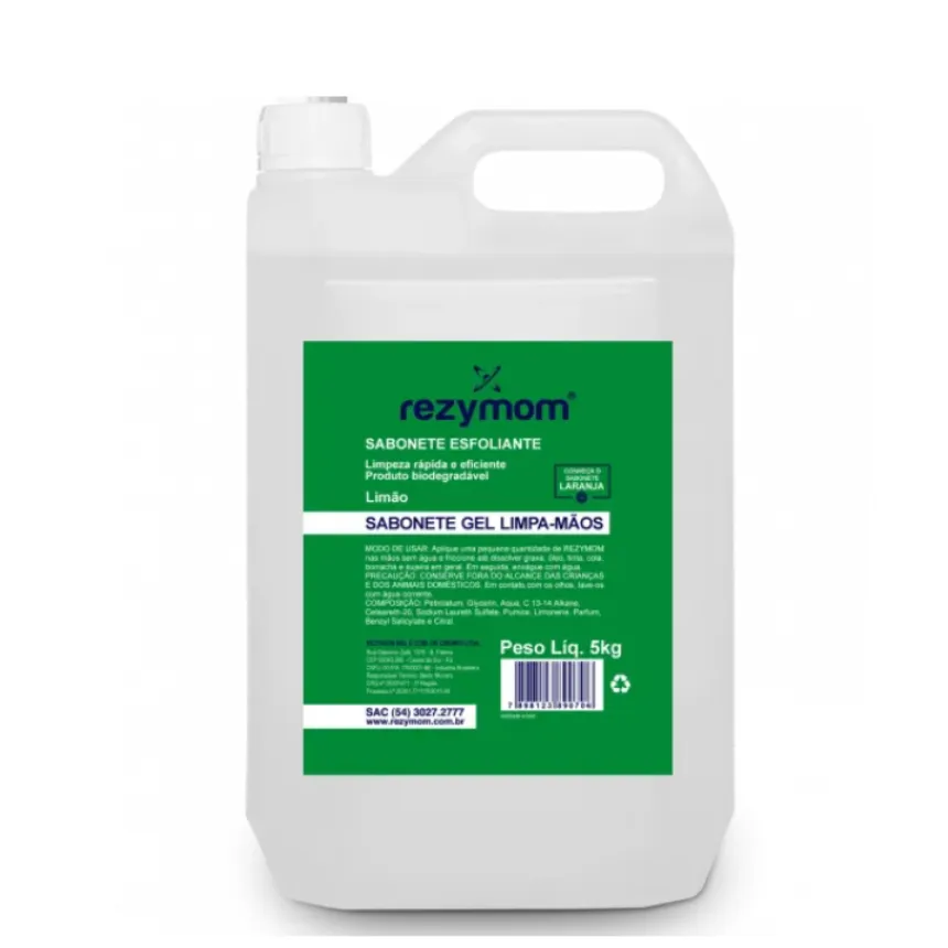 Gel esfoliante limao 5kg rezymom