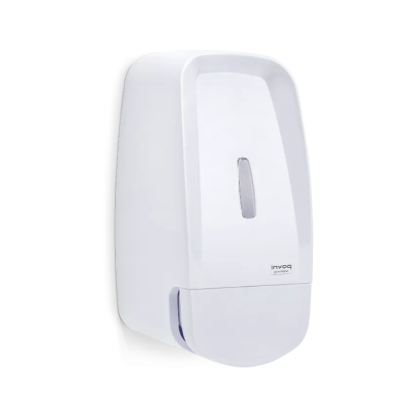 Saboneteira Líquida Compacta C/ Reservatório 600ml Branca Invoq Premisse