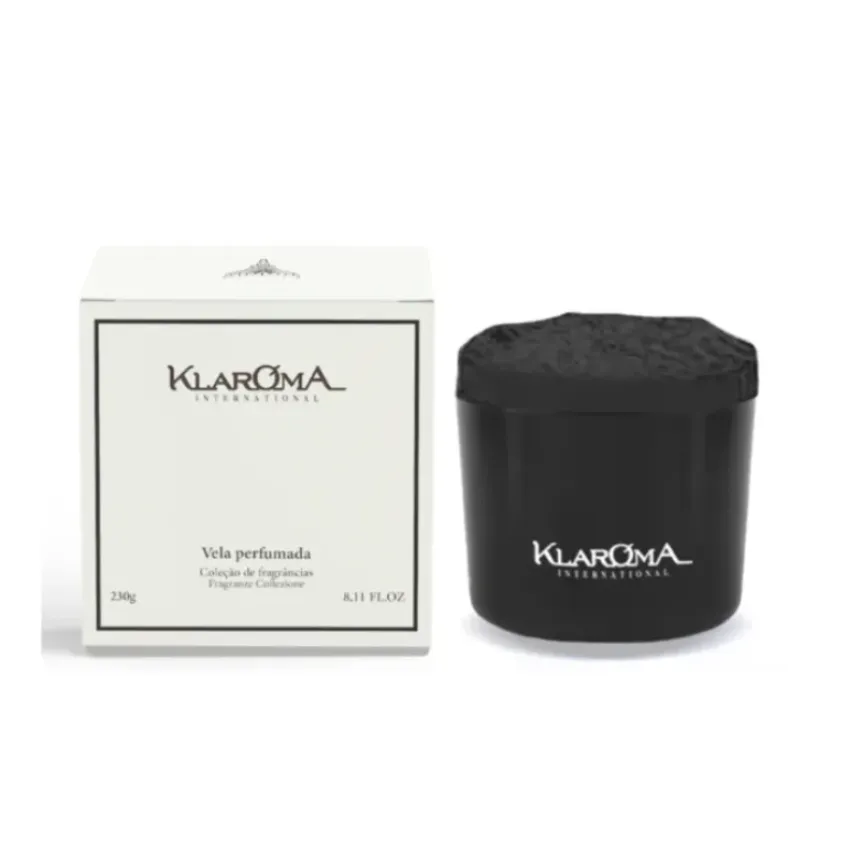 Vela Cristal Preto Manga Verde  230g Klaroma