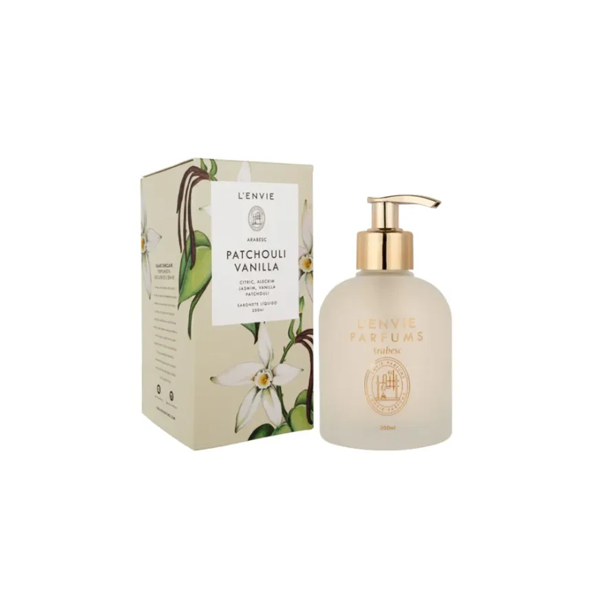 Sabonete líquido patchouli vanilla 200ml lenvie