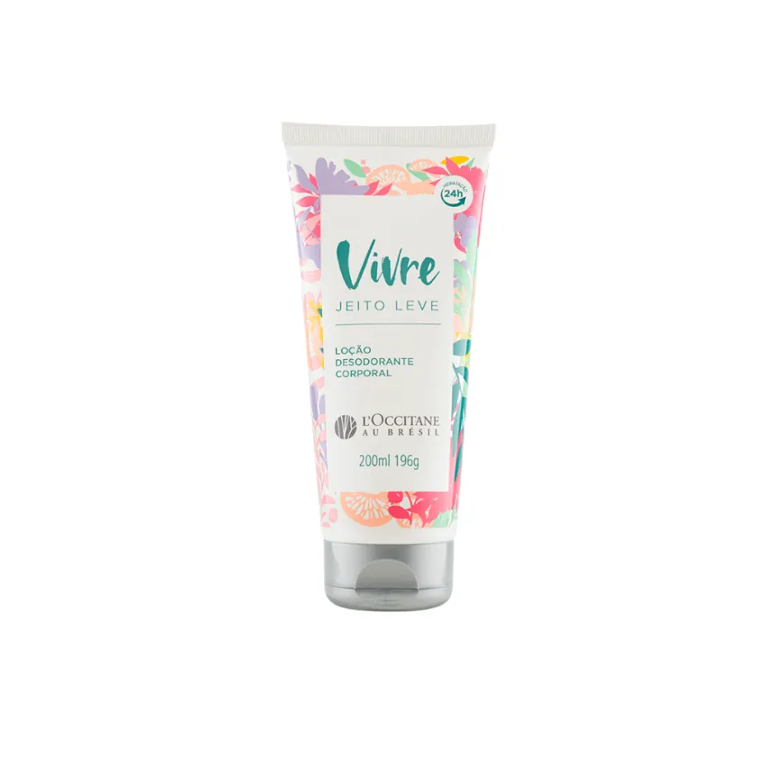 Loção desodorante corporal jeito leve 200ml loccitane