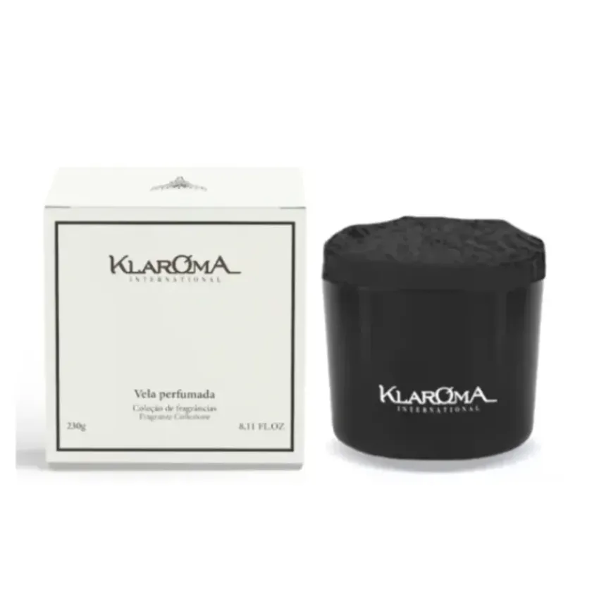 Vela Cristal Preto Manga Verde  230g Klaroma