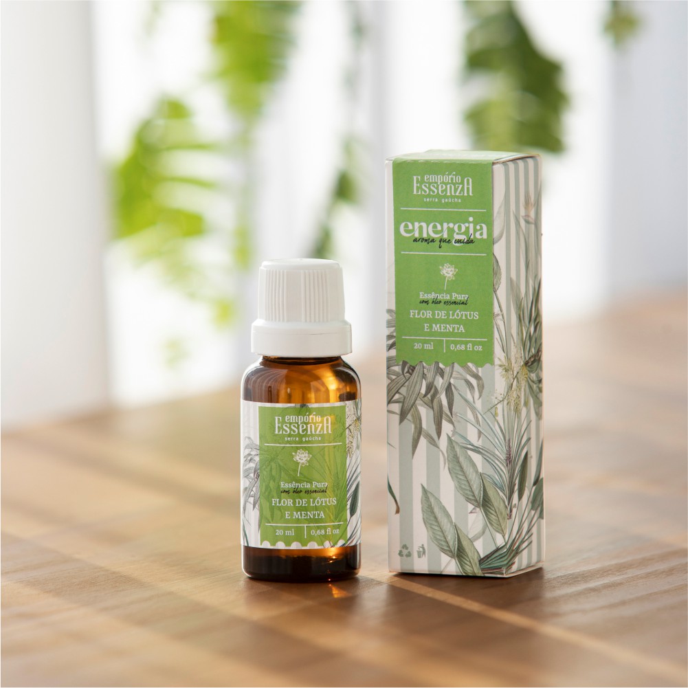 Essência Pura Flor De Lótus E Menta 20ml (Energia) Empório Essenza