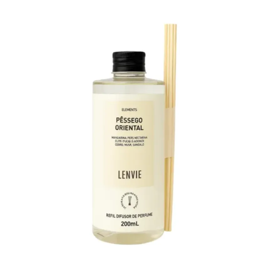 Refil Difusor De Ambiente Pêssego Oriental 200ml Lenvie